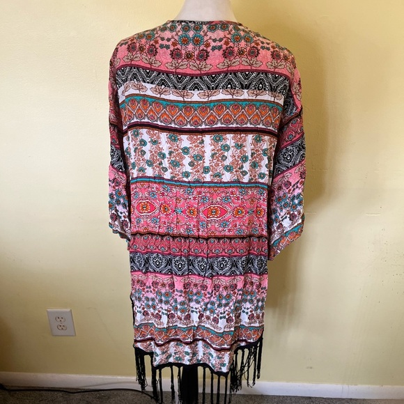 M Fasis Women’s  Multicolor Kimono Jacket Size Large - Picture 6 of 6